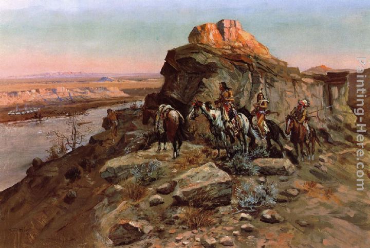 Planning the Attack painting - Charles Marion Russell Planning the Attack art painting